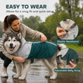 Load image into Gallery viewer, Dog Raincoat with Hood, Waterproof & Breathable Rain Jacket with Reflective Strips and Leash Hole, Adjustable Poncho for Extra Large Dogs, 30-40 KG Available, Green, XL