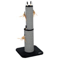Load image into Gallery viewer, 2 in 1 Cat Scratching Post, 78cm Tall Cat Scratch Post with 3 Toy Feathers, Cat Scratcher Post for Indoor Cats and Kittens, Black