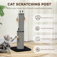 Load image into Gallery viewer, 2 in 1 Cat Scratching Post, 78cm Tall Cat Scratch Post with 3 Toy Feathers, Cat Scratcher Post for Indoor Cats and Kittens, Black