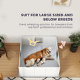 Load image into Gallery viewer, PawHut Whelping Box for Dogs and Puppies, Dog Whelping Box with Waterproof Pee Pad, Adjustable Height Door, for Large Dogs Indoor Use, 49" x 47" x 19"