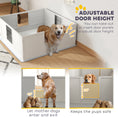 Load image into Gallery viewer, PawHut Whelping Box for Dogs and Puppies, Dog Whelping Box with Waterproof Pee Pad, Adjustable Height Door, for Large Dogs Indoor Use, 49" x 47" x 19"