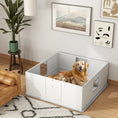 Load image into Gallery viewer, PawHut Whelping Box for Dogs and Puppies, Dog Whelping Box with Waterproof Pee Pad, Adjustable Height Door, for Large Dogs Indoor Use, 49" x 47" x 19"