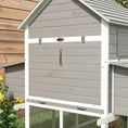 Load image into Gallery viewer, 123" Extra Large Chicken Coop, Wooden Chicken Run with Nesting Boxes, Run, Doors, Tray, Ramp for 4-6 Chickens, Rabbits, Ducks Outdoor Use, Grey