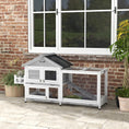 Load image into Gallery viewer, 65" Wooden Rabbit Hutch, Pet Playpen with Openable Roof, Bunny House Enclosure with Storage Box, Slide-out Tray, Ramp, for Rabbits and Small Animals, Grey