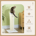 Load image into Gallery viewer, Cat Scratching Post for Indoor Cats, 81cm Cat Scratcher, Vertical Full Scratcher with Natural Sisal Rope, Hanging Ball and Soft Plush, White