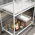 Load image into Gallery viewer, Large Bird Cage Budgie Cage with Stand, Storage Shelf, Wood Perch for Parrot Canary Parakeet Cockatiels, 81 x 48 x 162.5 cm, White
