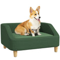 Load image into Gallery viewer, PawHut Dog Sofa Bed, Dog Couch Pet Bed for Small and Medium-Sized Dogs and Cats with Washable Cushion, Anti-Slip Pads, Dark Green