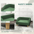 Load image into Gallery viewer, PawHut Dog Sofa Bed, Dog Couch Pet Bed for Small and Medium-Sized Dogs and Cats with Washable Cushion, Anti-Slip Pads, Dark Green