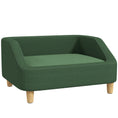 Load image into Gallery viewer, PawHut Dog Sofa Bed, Dog Couch Pet Bed for Small and Medium-Sized Dogs and Cats with Washable Cushion, Anti-Slip Pads, Dark Green