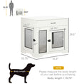 Load image into Gallery viewer, PawHut Dog Crate Furniture with Soft Water-Resistant Cushion, Dog Kennel End Table with Drawer, Puppy Crate for Small Dogs Indoor with 2 Doors, White