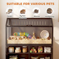 Load image into Gallery viewer, Hamster Cage with Storage Cabinet, Small Animal Cage with Easy View Acrylic Panels and Openable Top, Large Guinea Pig Habitat for Rat, Hedgehog, Gerbil, 41" x 16" x 40" H, Black