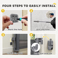 Load image into Gallery viewer, Retractable Stair Gate for Dogs, Pet Gate, Extends to 300 cm Wide & 104 cm Tall, One Handed Operation, for Stairs, Hallways, Doorways, Indoor and Outdoor, Grey