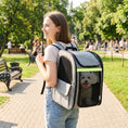 Load image into Gallery viewer, Dog Carrier Backpack Expandable, Breathable Pet Carrier Bag for Small Puppy Cat with Reflective Strip and 5 Pockets, for Travel Hiking Walking Camping, Light Grey