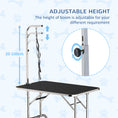 Charger l'image dans la visionneuse de la galerie, 36" Dog Grooming Table with Adjustable Grooming Arm, Foldable Pet Grooming Table for Dogs with Storage Shelf, Noose, Black