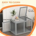 Load image into Gallery viewer, Dog Crate Furniture, 31.5" Dog Kennel Furniture Side End Table with Double Doors, for Medium Dogs, Grey