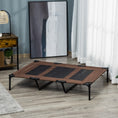 Load image into Gallery viewer, PawHut 48" x 36" Breathable Elevated Dog Bed Portable Pet Cot, Raised Pet Bed w/ Carry Bag Steel Frame Breathable Mesh Indoor and Outdoor Tan