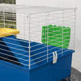 Load image into Gallery viewer, Guinea Pig Cage Chinchillas Rabbit Small Animal Cage with Ramp, Dish, Water Bottle, 71 x 46 x 47cm, Blue