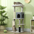 Load image into Gallery viewer, Cat Tree for Indoor Cats, 132cm Cat Tower with Scratching Posts and Pad, Cat Bed, Cat House, Jumping Platform, Grooming Brush, Toy Balls, Anti-Tip Kit, Cat Climbing Frame, Light Grey