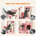 Load image into Gallery viewer, Large Cat Tree, 173 cm Cat Tower with 10 Scratching Posts, 3 Perches, 2 Condos, 1 Ramp, Kitty Climbing Tower, Activity Centre House for Indoor Kittens, Pink