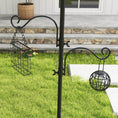 Load image into Gallery viewer, Bird Feeding Station Kit, Wild Bird Feeder Pole with 6 Hooks, 4 Hanging Feeders for Peanuts, Seed, Fat Balls, for Garden, Outdoor, Black
