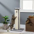 Load image into Gallery viewer, Cat Scratching Post for Indoor Cats, 81cm Cat Scratcher, Vertical Full Scratcher with Natural Sisal Rope, Hanging Ball and Soft Plush, Grey