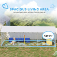 Load image into Gallery viewer, Outdoor Dog Kennel, Heavy Duty Dog Run Outdoor Fence with Waterproof Cover, Galvanized Chain Link, Secure Lock, for Large Breeds, Chickens, Ducks, 20' x 7.5' x 6.5'