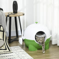 Load image into Gallery viewer, Large Cat Litter Box, Hooded Cat Litter Tray with Lid, Scoop, Top Handle, Front Entrance, 53 x 51 x 48cm - Green