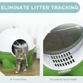 Load image into Gallery viewer, Large Cat Litter Box, Hooded Cat Litter Tray with Lid, Scoop, Top Handle, Front Entrance, 53 x 51 x 48cm - Green