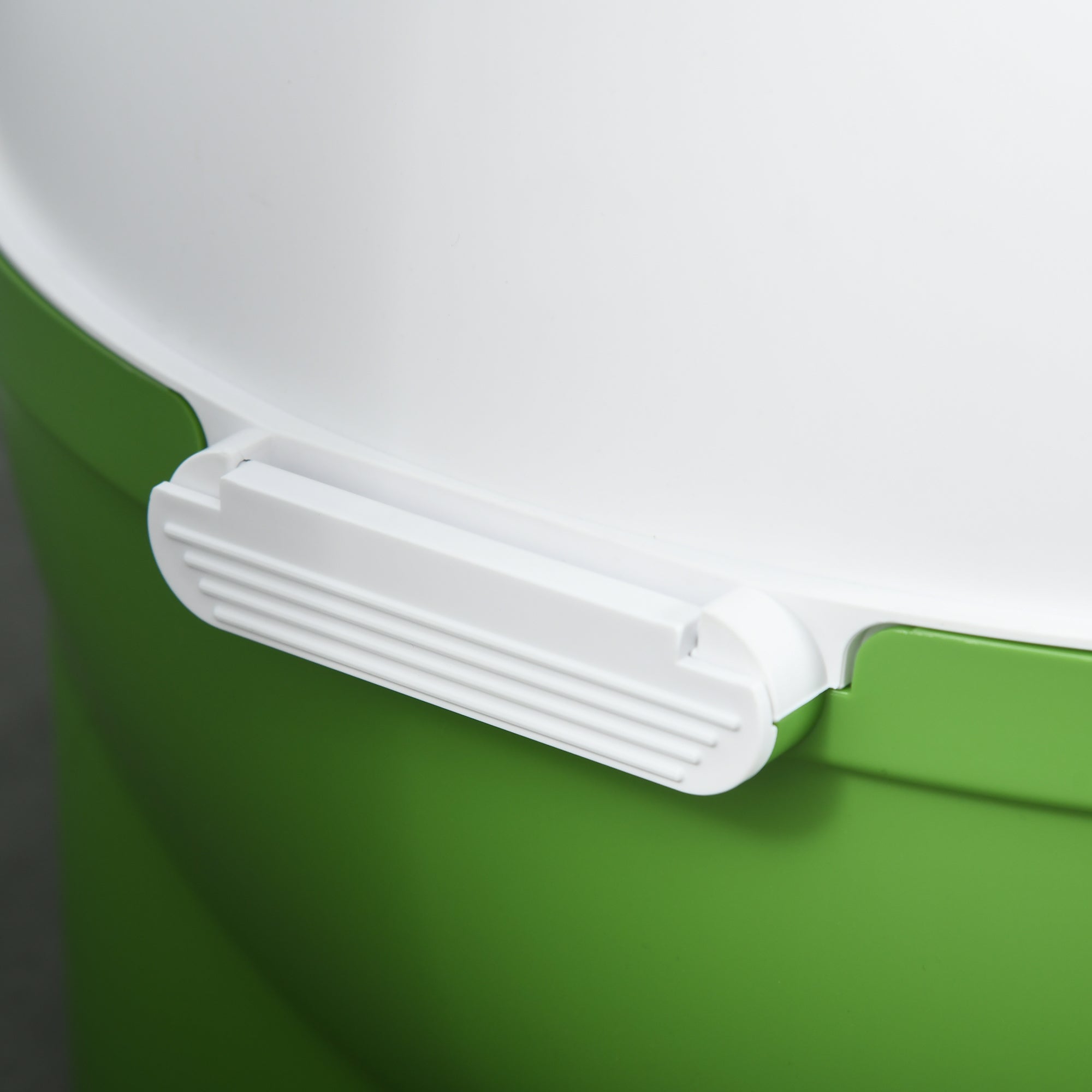 PawHut Hooded Cat Litter Box, Large Kitty Litter Pan with Lid, Scoop, Leaking Sand Pedal, Top Handle, Dark Green