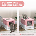 Load image into Gallery viewer, Cat Litter Tray with Hood Enclosed Cat Litter Box Pet Toilet w/ Lid, Scoop, Front Entry, 47.5 x 35.5 x 36.7cm - Pink