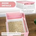 Load image into Gallery viewer, Cat Litter Tray with Hood Enclosed Cat Litter Box Pet Toilet w/ Lid, Scoop, Front Entry, 47.5 x 35.5 x 36.7cm - Pink