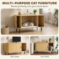 Load image into Gallery viewer, Cat Litter Box Enclosure with Sliding Door, Litter Mat, Hidden Litter Box Enclosure Furniture, Modern Cat House, TV Stand, Side End Table for Living Room