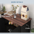 Load image into Gallery viewer, Pet Feeding Station with Storage, Dog Feeding Station with Raised Dog Bowls, Adjustable Panel, Hooks, Pet Food Storage Cabinet, Black