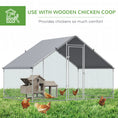 Load image into Gallery viewer, Chicken Run Galvanised Walk-in Chicken Coop Hen Poultry House Cage Rabbit Hutch Pet Playpen Garden w/ Water-Resist Cover, 3 x 2 x 2m