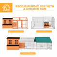 Load image into Gallery viewer, Wooden Chicken Coop, 39" Chicken House with Nesting Box, Pull-Out Tray, Waterproof Roof, Hen House Outdoor Poultry Cage for 2-4 Chickens, Rabbits, Small Animals, for Backyard, Orange