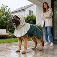 Load image into Gallery viewer, Dog Raincoat with Hood, Waterproof & Breathable Rain Jacket with Reflective Strips and Leash Hole, Adjustable Poncho for Extra Large Dogs, 30-40 KG Available, Green, XL