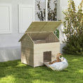 Load image into Gallery viewer, Wooden Duck House Poultry Coop for 2-4 Ducks with Openable Roof Raised Feet Air Holes Natural