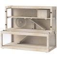 Load image into Gallery viewer, Wooden Hamster Cage, Large Gerbil Cage with Hut, Wheel, Ramps, 3 Tier Small Animal Habitat with Removable Viewing Panels, 100 x 50 x 84 cm, Natural Wood