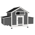 Load image into Gallery viewer, Chicken Coop, Wooden Outdoor Hen House Poultry Cage with Nesting Box, Openable Waterproof Top, Pull-Out Tray, 150 x 100 x 97cm, Grey