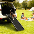 Load image into Gallery viewer, Folding Dog Ramp for Car, Truck, SUV, 61 Inches Portable Pet Ramp with Frosted Surface, Non Slip with Raised Side Rails