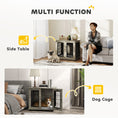 Load image into Gallery viewer, Dog Crate Furniture, Dog Cage with Soft Washable Cushion, Furniture-Style Pet Kennel Indoor House End Side Table for Small Medium Breeds, 80 x 56 x 63 cm, Grey
