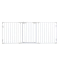 Load image into Gallery viewer, Pet Safety Gate, 3 Panels Playpen Fireplace, Metal Fence, Stair Barrier, Room Divider w/ Walk-Through Door - White
