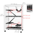 Load image into Gallery viewer, 5-Tier Rolling Small Animal Cage, Deluxe Guinea Pig Cage, Ferret Cage for Mink Chinchilla Kitten Rabbit, Small Pet Play House with Hammock Platform, Ramp, Tray, Light Grey