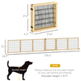 Load image into Gallery viewer, PawHut Wooden Dog Gate, 170" Freestanding Pet Gate, 6-Panel Foldable Dog Safety Barrier with 2 Support Feet for House Doorway Stairs, Small and Medium Dogs, Natural Wood