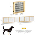 Load image into Gallery viewer, Freestanding Pet Gate, 6 Panel Foldable Playpen, Wooden Dog Gate with 2 Support Feet, for Stairs, Doorway - Natural Tone