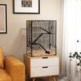 Load image into Gallery viewer, PawHut Large Hamster Cage with Deep Tempered Glass Bottom, 4 Tiers Hamster Tank with Running Wheel, Hut, Water Bottle, Dish, Rat Cage for Syrian, Dwarf, Gerbils, Mouse, 24" x 16" x 31.5", Black