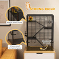 Load image into Gallery viewer, PawHut Large Hamster Cage with Deep Tempered Glass Bottom, 4 Tiers Hamster Tank with Running Wheel, Hut, Water Bottle, Dish, Rat Cage for Syrian, Dwarf, Gerbils, Mouse, 24" x 16" x 31.5", Black
