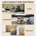 Load image into Gallery viewer, Dog Steps for Sofa, 3 Steps Dog Stairs, Pet Stairs, with Washable Plush Cover, for Small Breeds, Cats - Light Grey