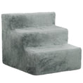 Load image into Gallery viewer, Dog Steps for Sofa, 3 Steps Dog Stairs, Pet Stairs, with Washable Plush Cover, for Small Breeds, Cats - Light Grey