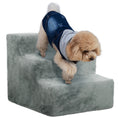 Load image into Gallery viewer, Dog Steps for Sofa, 3 Steps Dog Stairs, Pet Stairs, with Washable Plush Cover, for Small Breeds, Cats - Light Grey